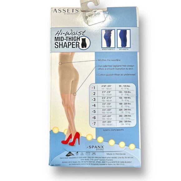 Spanx ASSETS 3 Nude High Waist Mid Thigh Shaper Slimming Shapewear by Blakely - Picture 2 of 7